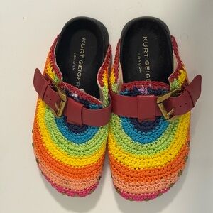 Kurt Geiger Kids Multicolor Crochet Slippers